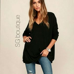 🆕⭐ "Hamptons"  black oversized sweater